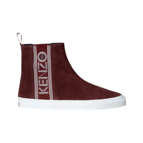 Pre-owned Kenzo Boots In Burgundy