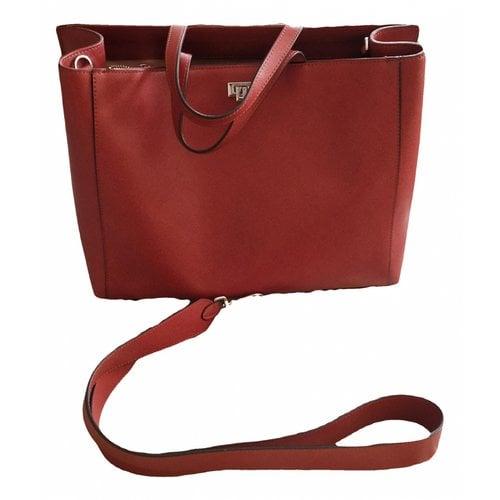 Pre-owned Coccinelle Leather Tote In Red