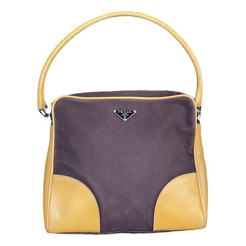 Pre-owned Prada Cloth Handbag In Brown