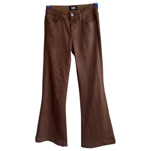 Pre-owned Paige Large Pants In Brown