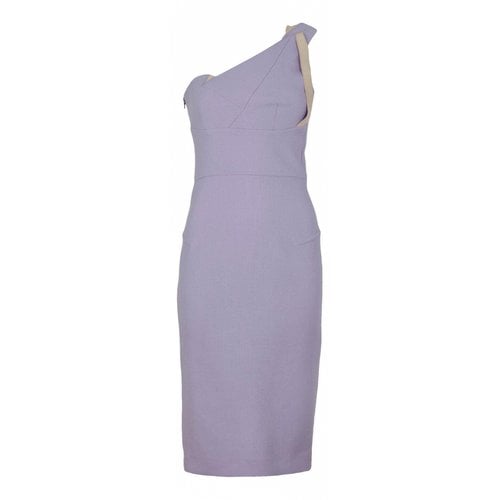 Pre-owned Roland Mouret Wool Mid-length Dress In Purple