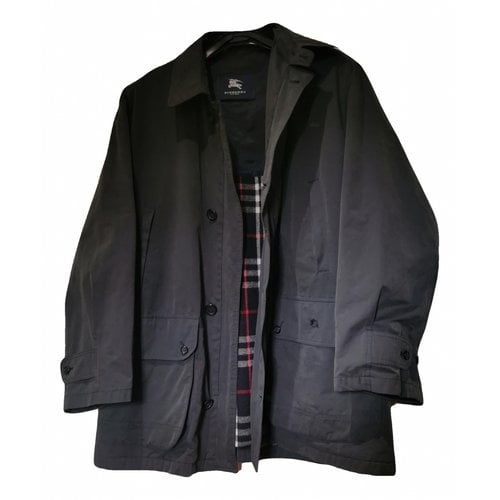 Pre-owned Burberry Parka In Navy
