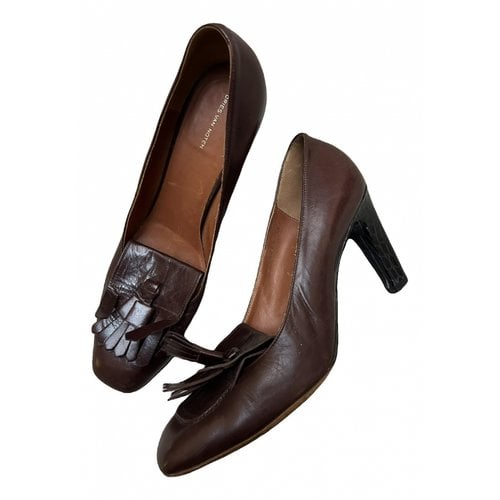 Pre-owned Dries Van Noten Leather Heels In Brown