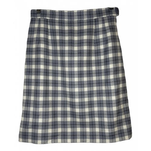 Pre-owned Givenchy Wool Mid-length Skirt In Blue