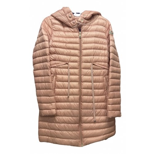 Pre-owned Moncler Long Caban In Pink