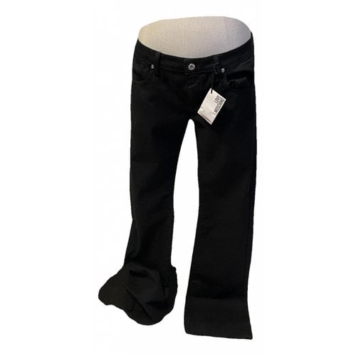Pre-owned Moschino Love Straight Pants In Black