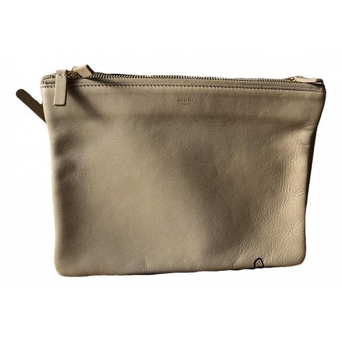 Pre-owned Celine All Soft Leather Clutch Bag In Camel