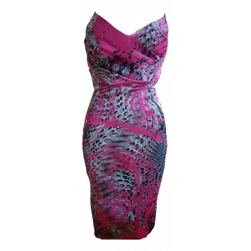 Pre-owned Roberto Cavalli Mid-length Dress In Multicolour