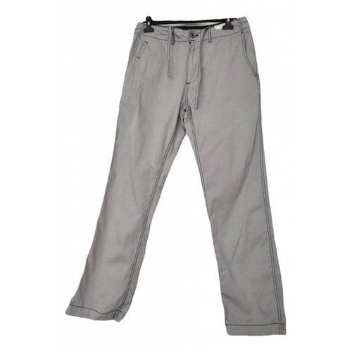 Pre-owned Giorgio Armani Trousers In Grey