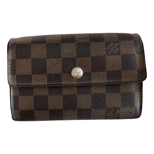 Pre-owned Louis Vuitton Alexandra Leather Wallet In Brown