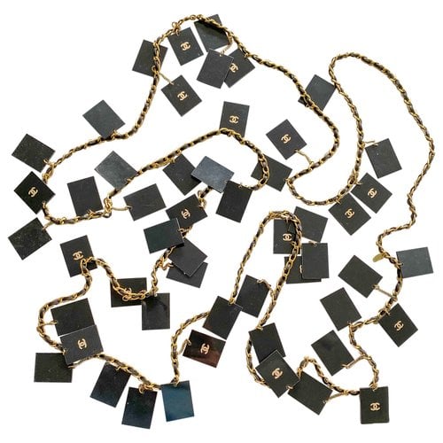 Pre-owned Chanel Long Necklace In Black