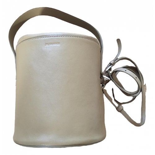 Pre-owned Jil Sander Leather Handbag In Beige
