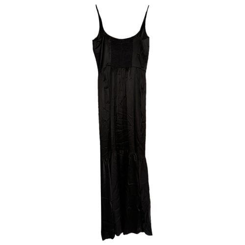 Pre-owned Reformation Silk Maxi Dress In Black