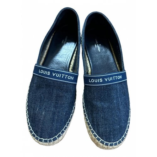 Pre-owned Louis Vuitton Cloth Flats In Blue