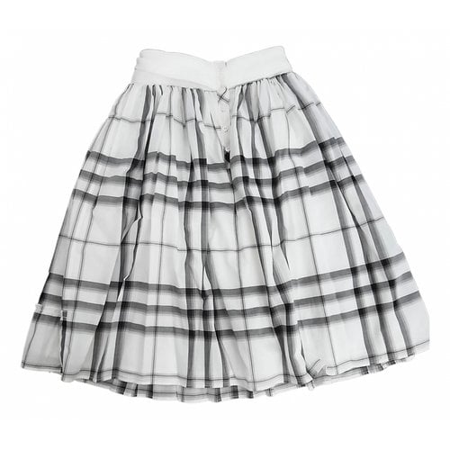 Pre-owned Burberry Skirt In White