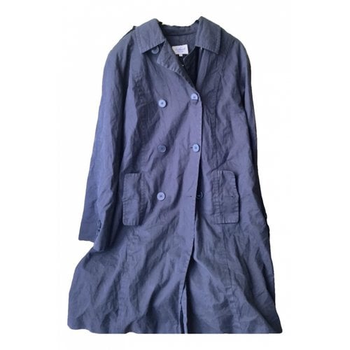 Pre-owned Luisa Spagnoli Trench Coat In Blue