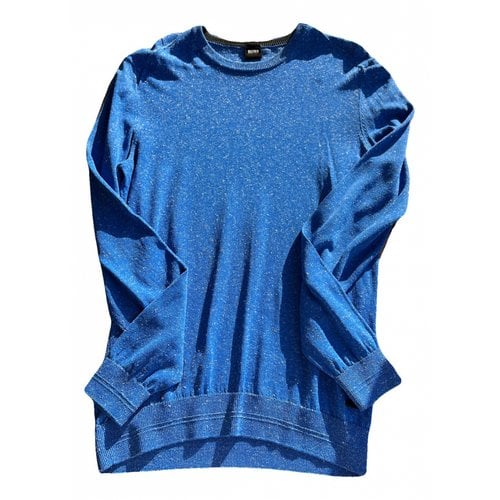 Pre-owned Hugo Boss Linen Knitwear & Sweatshirt In Blue
