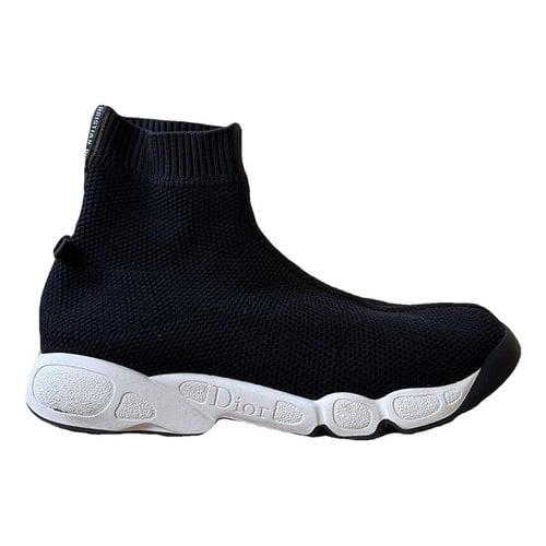 Pre-owned Dior Fusion Cloth Trainers In Black