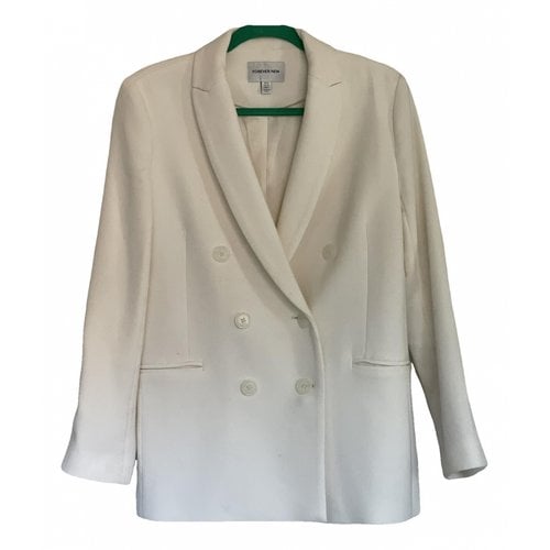 Pre-owned Forever New Wool Blazer In White