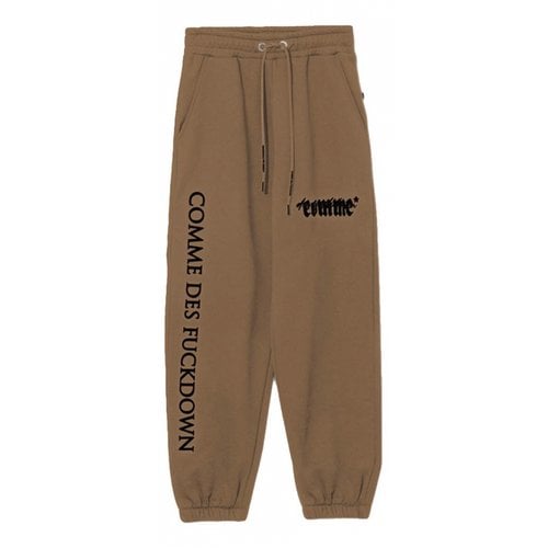 Pre-owned Comme Des Fuckdown Trousers In Brown