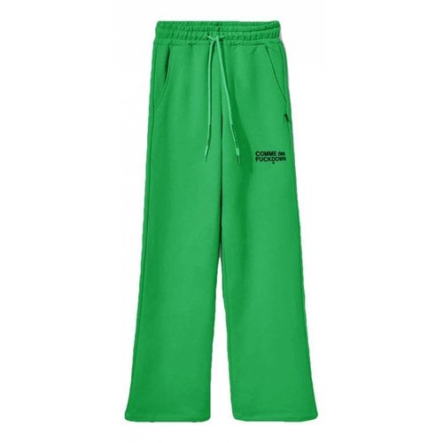 Pre-owned Comme Des Fuckdown Trousers In Green