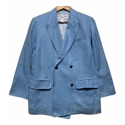 Pre-owned Dior Linen Suit In Blue