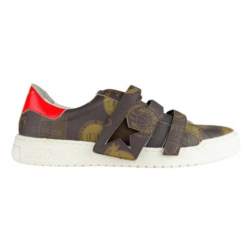 Pre-owned Golden Goose Leather Low Trainers In Brown