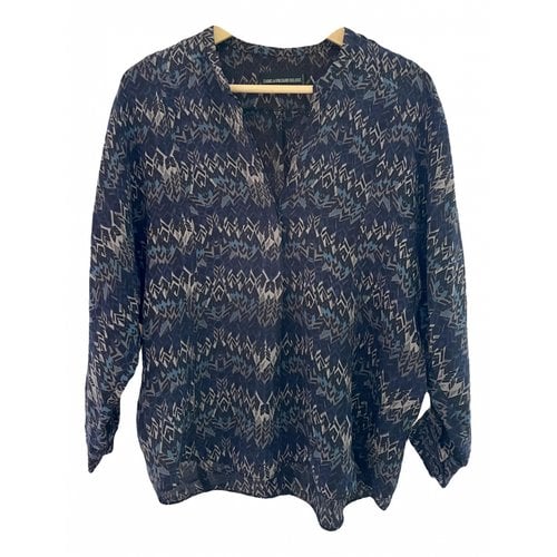 Pre-owned Zadig & Voltaire Silk Blouse In Blue