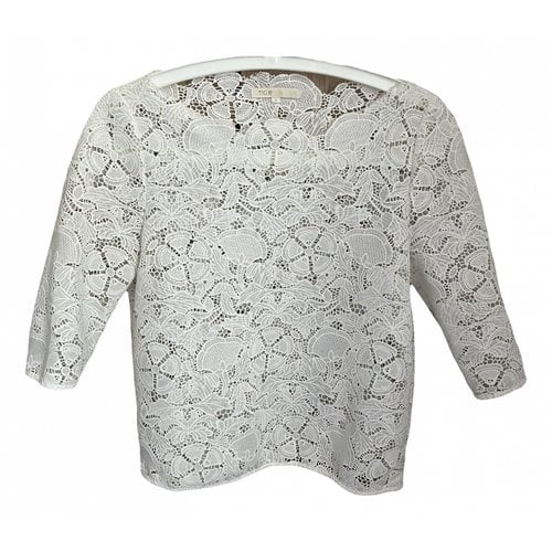 Pre-owned Maje Lace Blouse In White