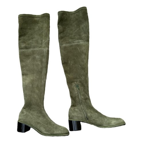 Pre-owned Dear Frances Boots In Green