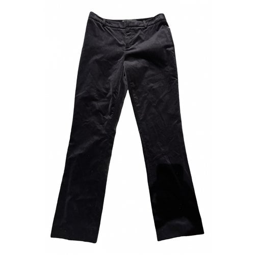 Pre-owned Ralph Lauren Velvet Trousers In Black