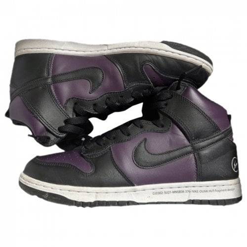 Pre-owned Nike Sb Dunk Leather High Trainers In Purple