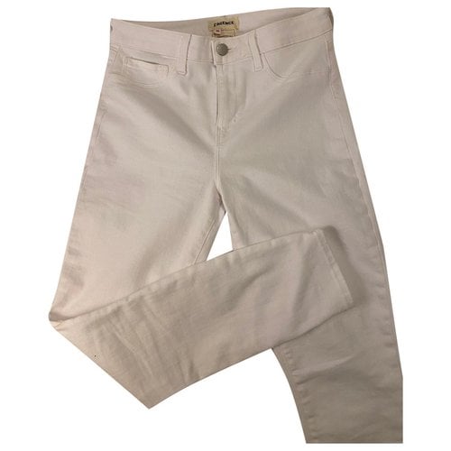 Pre-owned L Agence Slim Jeans In White