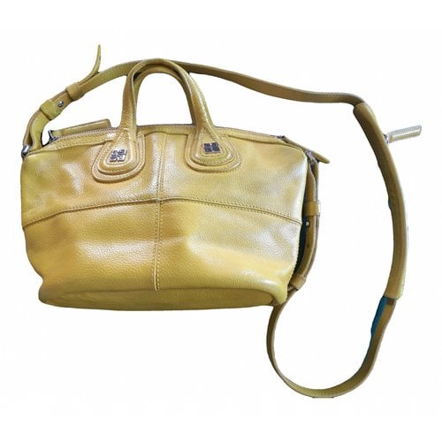 Pre-owned Givenchy Nightingale Leather Handbag In Yellow