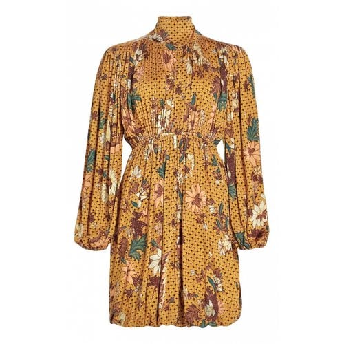 Pre-owned Ulla Johnson Mini Dress In Gold