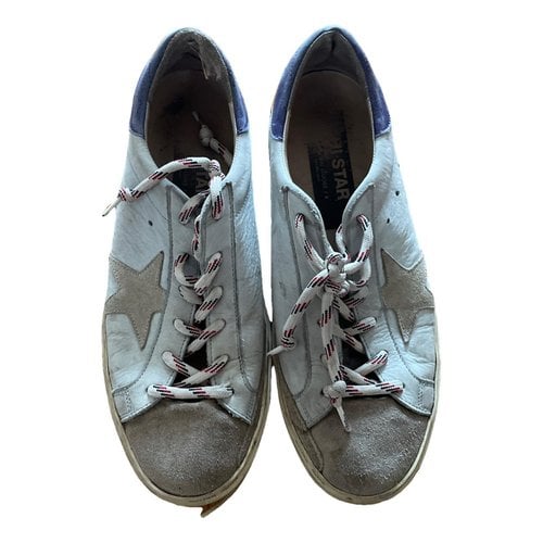 Pre-owned Golden Goose Leather Trainers In Blue