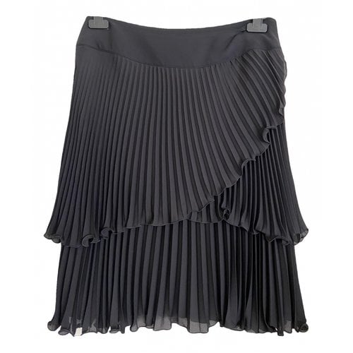 Pre-owned Armani Collezioni Silk Mid-length Skirt In Black