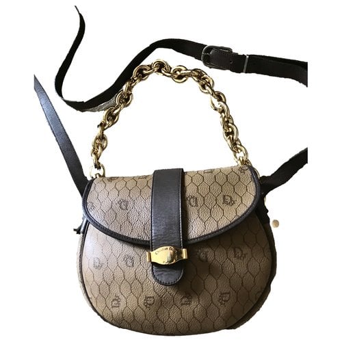 Pre-owned Dior 30 Montaigne Leather Crossbody Bag In Brown