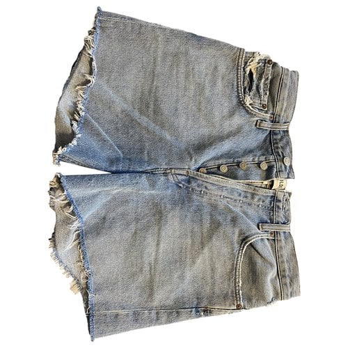 Pre-owned Agolde Short Jeans In Blue