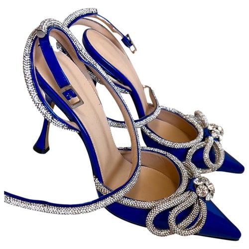 Pre-owned Mach & Mach Patent Leather Heels In Blue