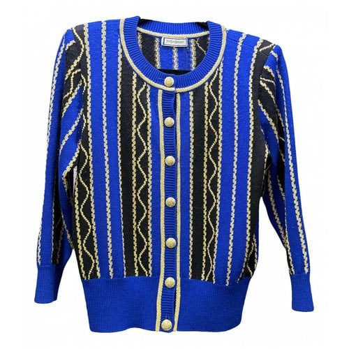 Pre-owned Saint Laurent Wool Cardigan In Blue