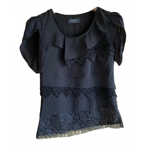 Pre-owned Poems Roma Blouse In Black