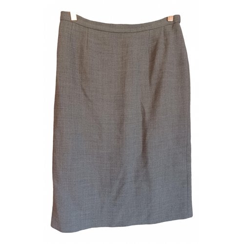 Pre-owned Max Mara Wool Skirt Suit In Grey