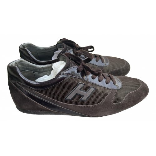 Pre-owned Hogan Low Trainers In Brown