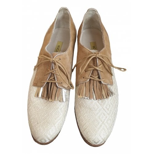 Pre-owned Bocage Leather Flats In Beige