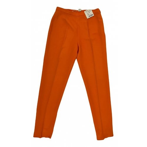 Pre-owned Moschino Straight Pants In Orange
