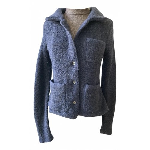 Pre-owned Thom Browne Wool Short Vest In Blue
