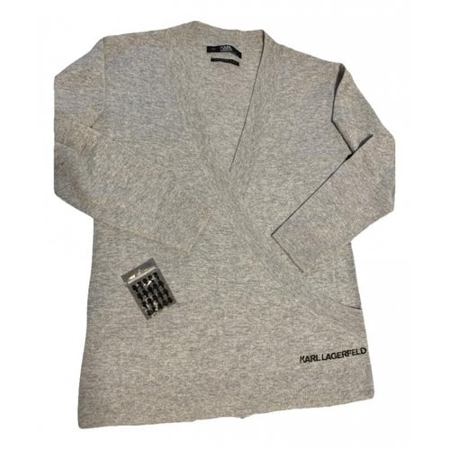 Pre-owned Karl Lagerfeld Cashmere Jumper In Grey