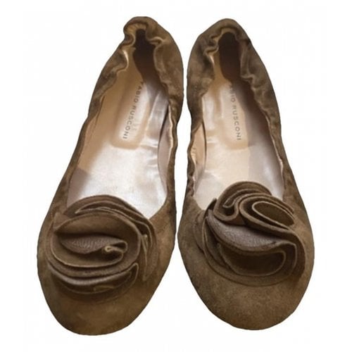 Pre-owned Fabio Rusconi Ballet Flats In Brown