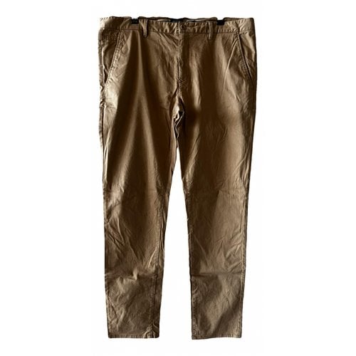 Pre-owned Gant Trousers In Camel